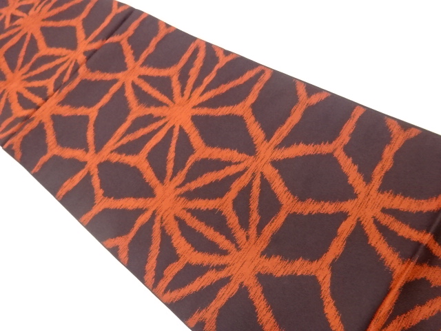 麻の葉模様織出し洒落袋帯